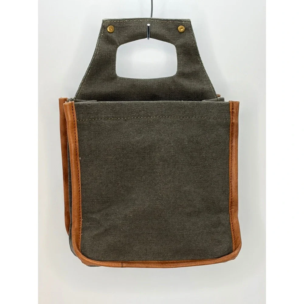 Mona B Canvas Beer Caddy My Head Says Gym Heart Says Beer 6 Bottle Carrier Green